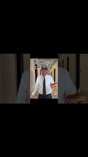 Mitt Romney celebrates “National Hot Dog Day”. No, this is not satire 🤣