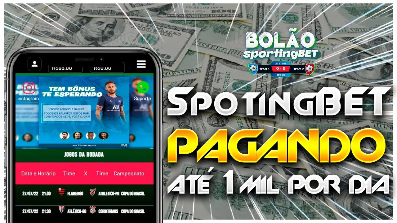 Plataforma SpotingBET | Pagando todo dia até R$1.000