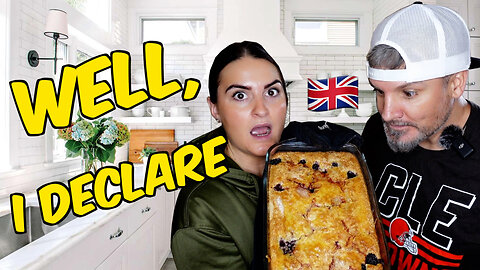 Brits Try [BLACKBERRY COBBLER] for the first time!