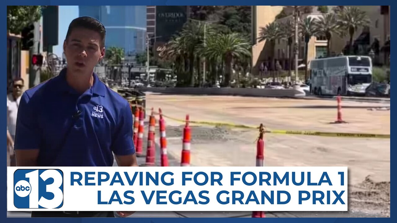 Heavy traffic, delays on Las Vegas Strip as repaving for Formula 1 race continues