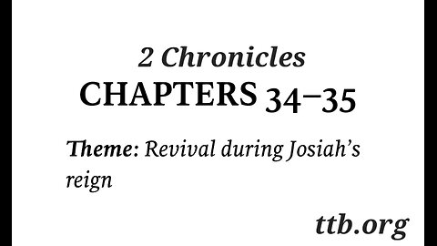 2 Chronicles Chapter 34-35 (Bible Study)