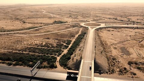 Drone shot of super highway M9 pakistan