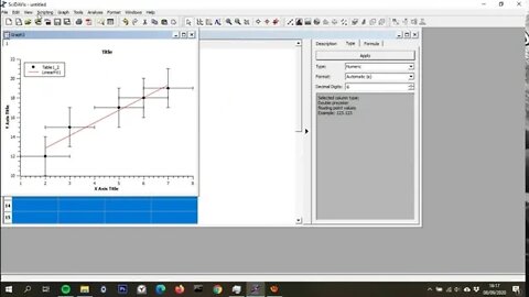 Incertezas e ajuste linear no SciDavis