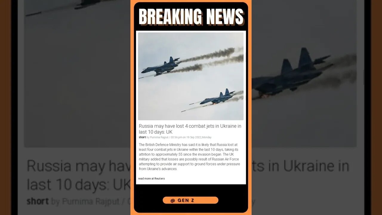 Breaking News | Ukrainian Air Force Destroys Russian Jets in Intense Dogfight | #shorts #news