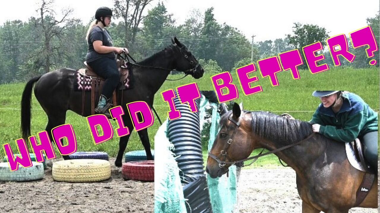 Our Horses First Ride Through Scary Stuff!