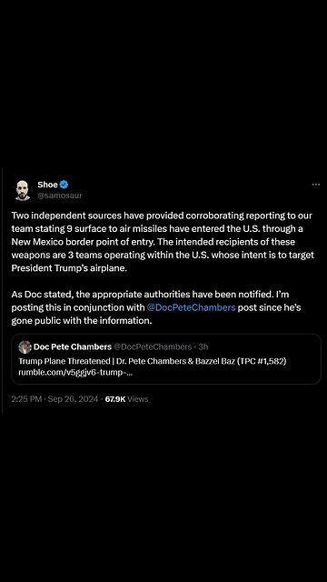 DEEP STATE KILL TEAM🥷🚀THREATENED TO TAKE DOWN TRUMP’S PLANE🆘⚠️🛫💫