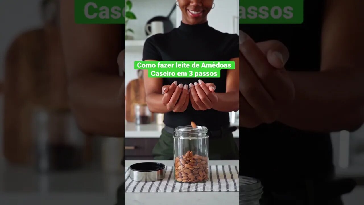 Como fazer leite de amêndoas caseiro em 3 passos 🌰🥛🥥