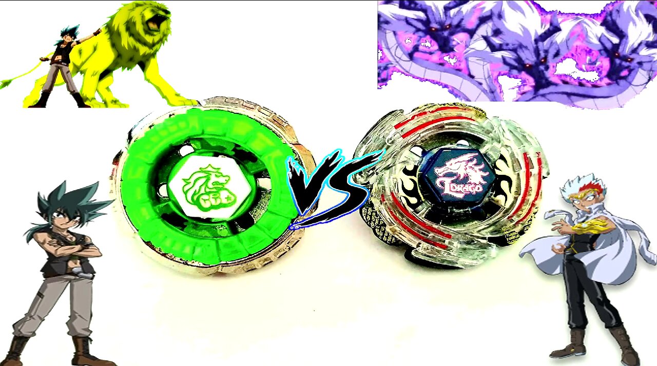 Rock Leone 145WB vs Lightning L-Drago 100HF - Kyoya vs Ryuga - Epic Beyblade Battle!!!