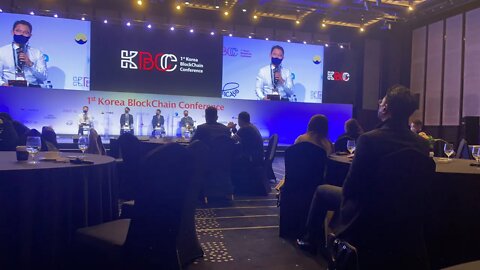 Korea blockchain conference, 코엑스 인터컨티넨탈 파르나스, 패널토론, NFT, chonjun ho, chris shin, Joshep Jung, yoon