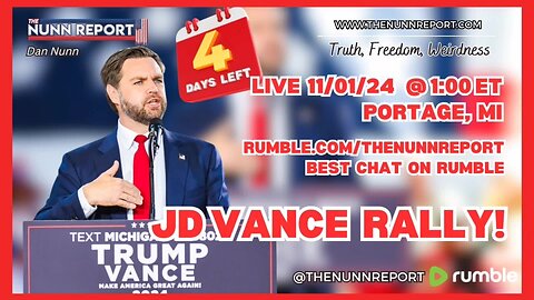LIVE! JD Vance Rally | Portage, MI - Join “The Landfill” – Best Chat on Rumble!