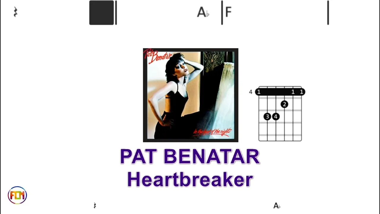 PAT BENATAR Heartbreaker - (Chords & Lyrics like a Karaoke) HD