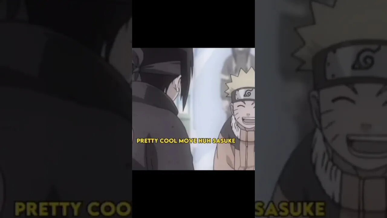 Naruto sneaks up on Sasuke