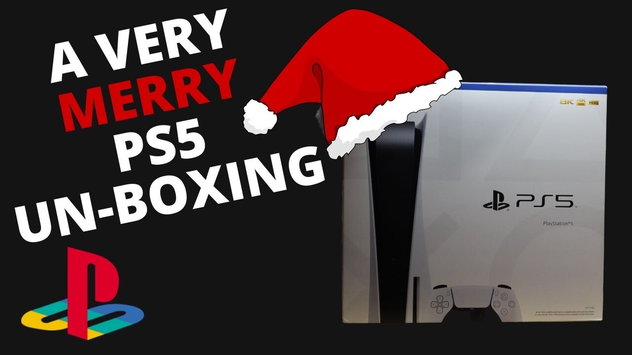 Santa unboxes a Sony PS5