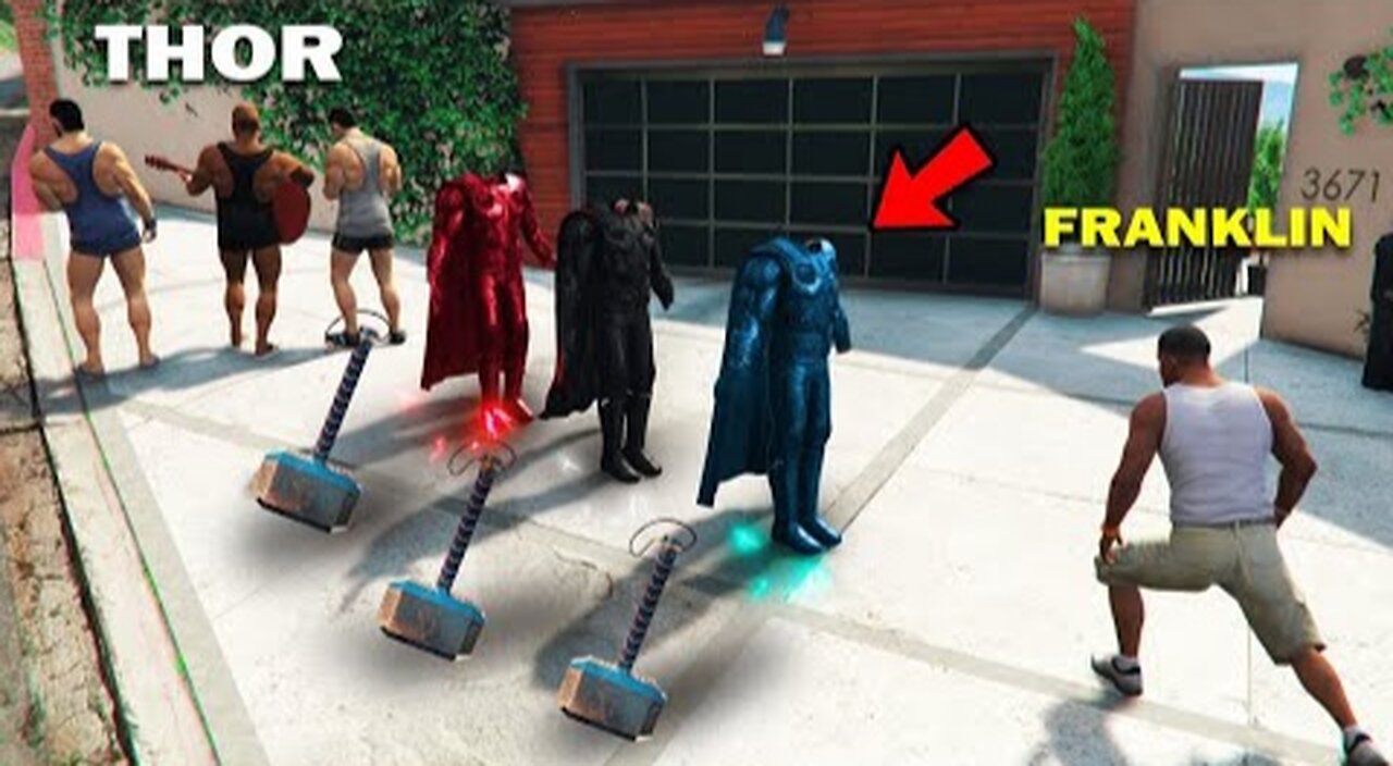GTA 5 - Franklin Stealing All Thor Suits GTA 5