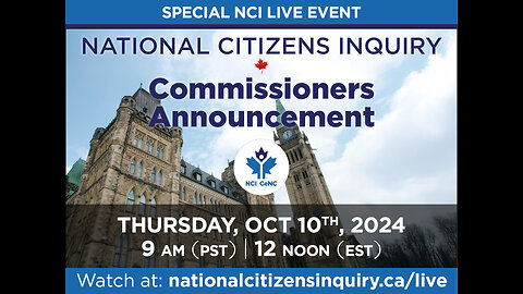 NCI ** Commissioners Announcement **