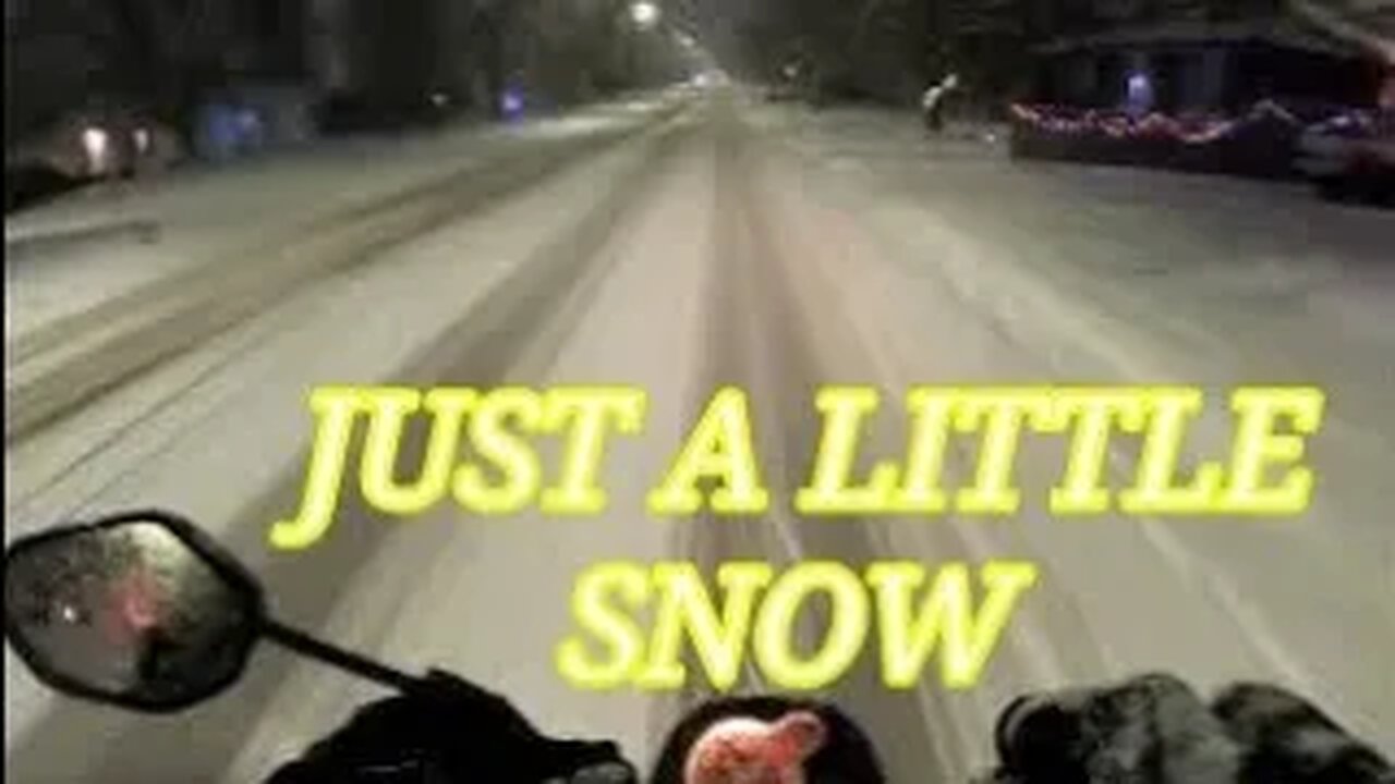 Night Ride In A Snow Storm On The Honda Navi