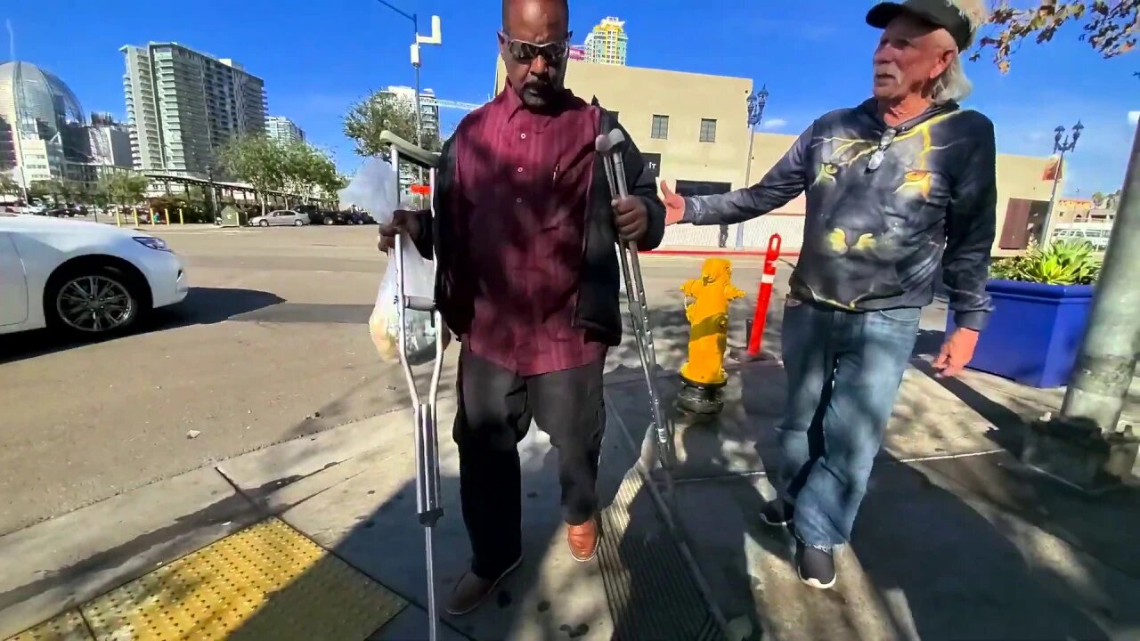 BROKEN BONE IN HIS HEEL THROWS AWAY HIS CRUTCHES & DANCES