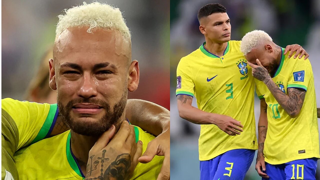 Brazil is out of the world cup - neymar crying 😱