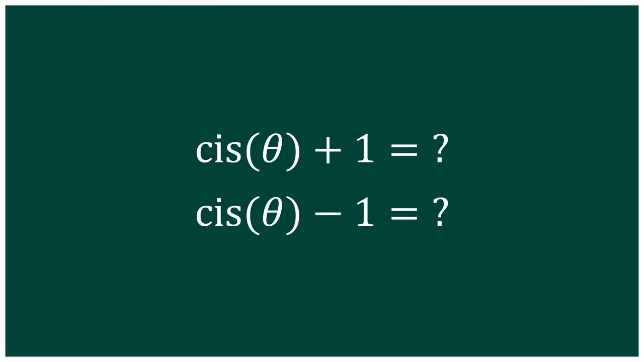 A FUNÇÃO TRIGONOMÉTRICA ESQUECIDA CIS (Números Complexos)