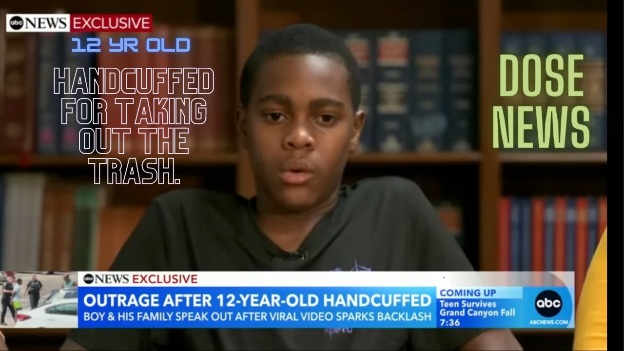 12yr gets handcuff while taken out the garbage.