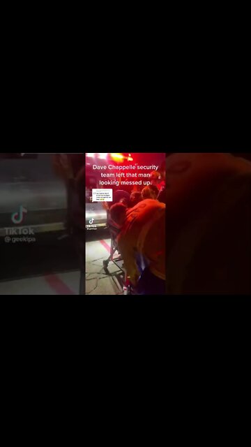 Isaiah Lee, Man who Attacked Dave Chappelle on Stage, Being Loaded into Ambulance