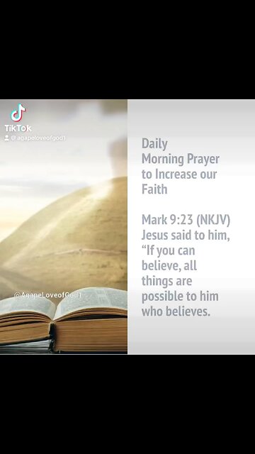 Daily Morning Prayer to increase our Faith