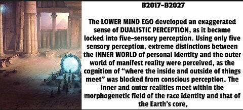 The LOWER MIND EGO developed an exaggerated sense of DUALISTIC PERCEPTION, as it became locked into