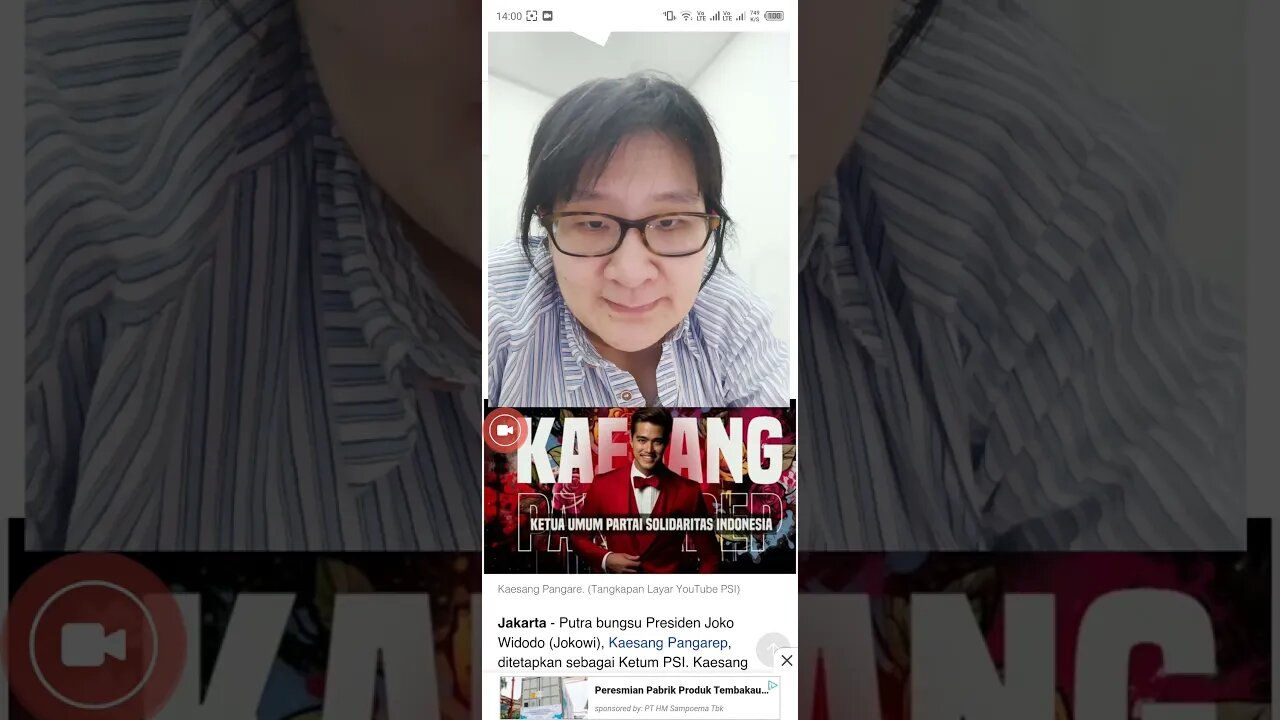 KAESANG PANGAREP BECOME KETUA PARTAI SOLIDARITAS INDONESIA