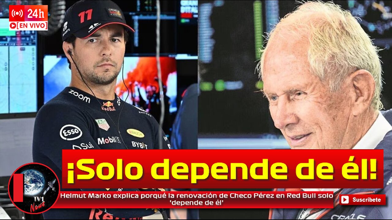 Helmut Marko explica porqué la renovación de Checo Pérez en Red Bull solo 'depende de él'