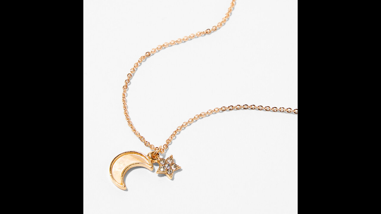 Diamond Crescent Moon Necklace for Women in 925 Sterling Silver110ct (I-J, I3), 18 inch, by Ke...