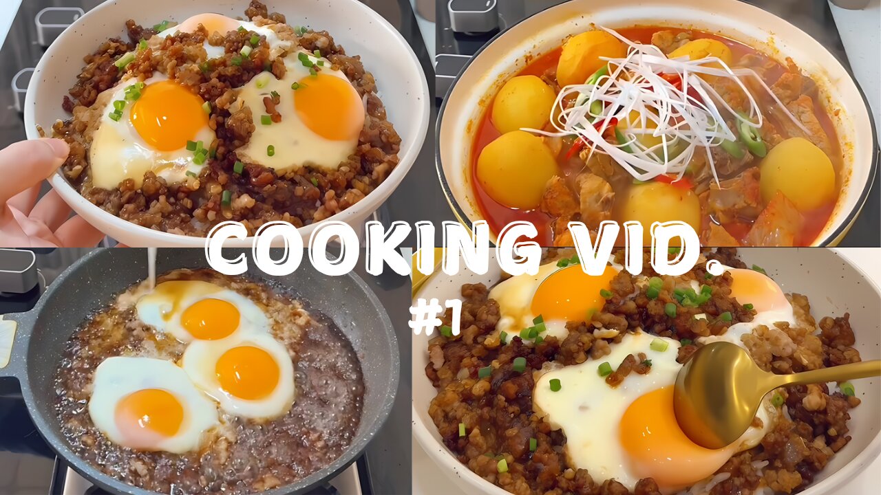 Cooking vid #1: Korean Spicy Backbone Soup + bibimbap 🍲🍛