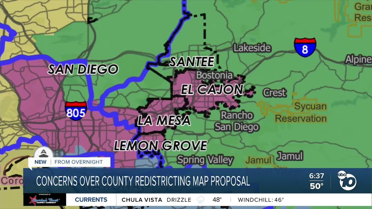 Concerns raised over county redistricting map proposal