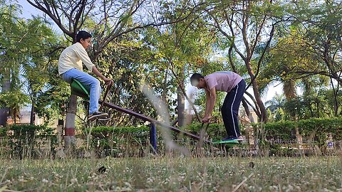 trying to balance a see saw