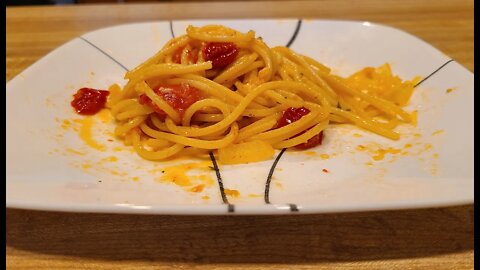 Pasta with Butter and Tomato Sauce