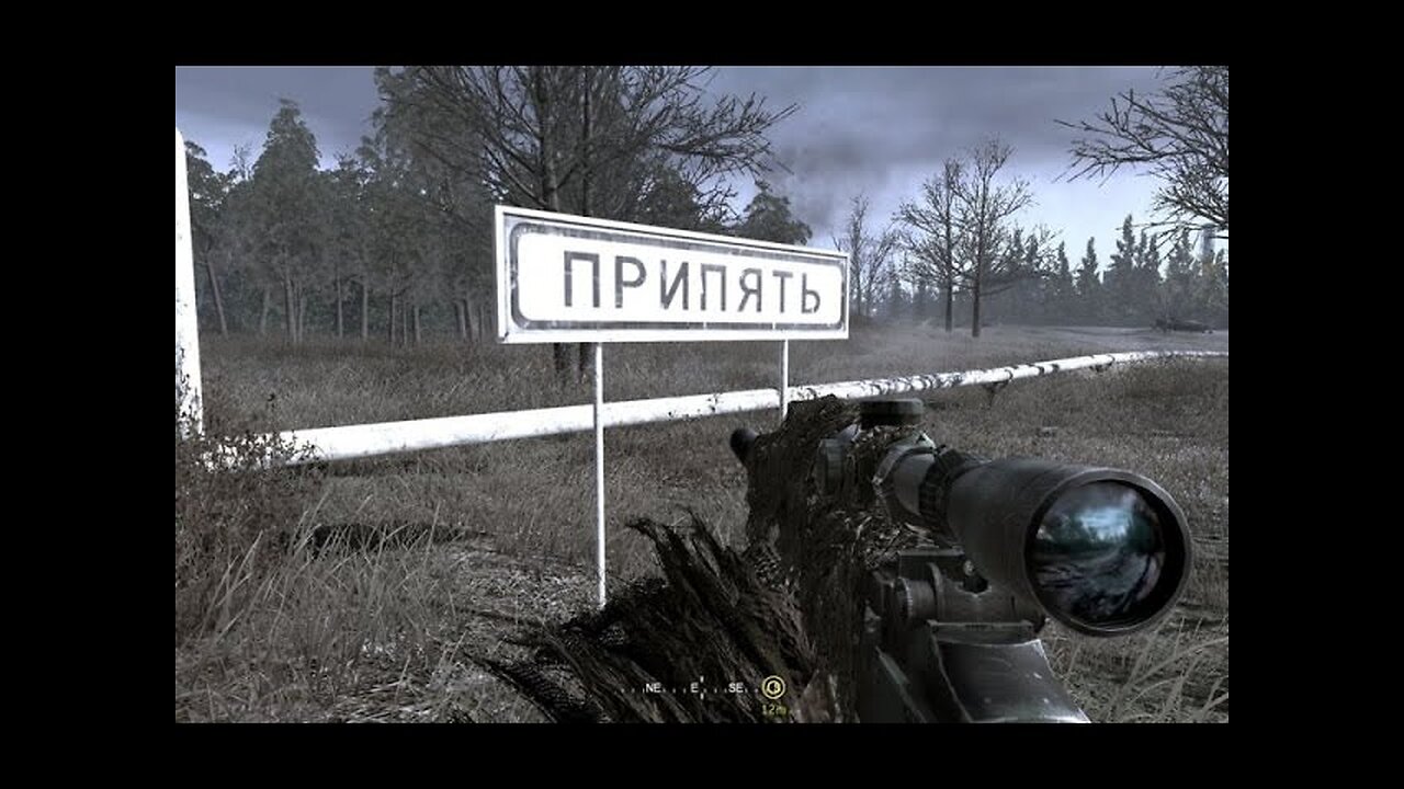 The Legendary Sniper mission from Call of duty 4 modern warfare. Chernobyl. Pripyat. COD4 MW1 PC