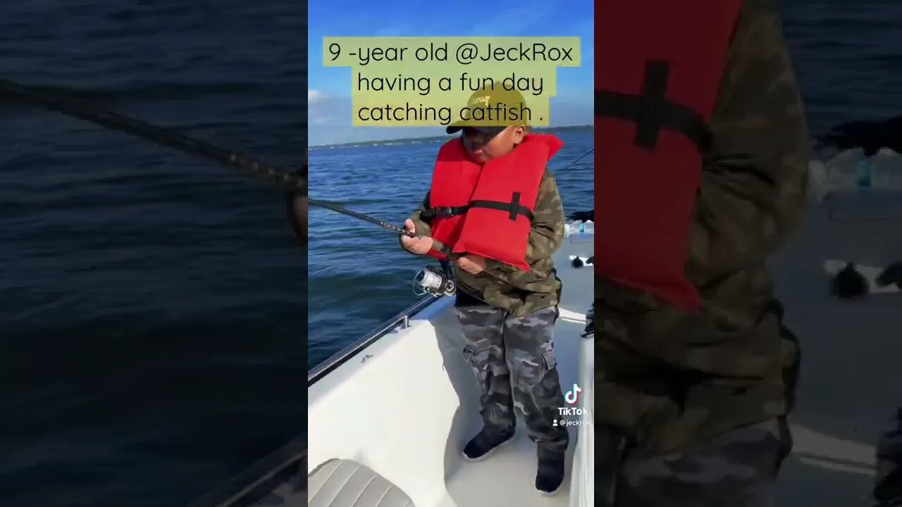 Boy catches catfish #shorts #jeckrox #bluesmusic #kidsvideo