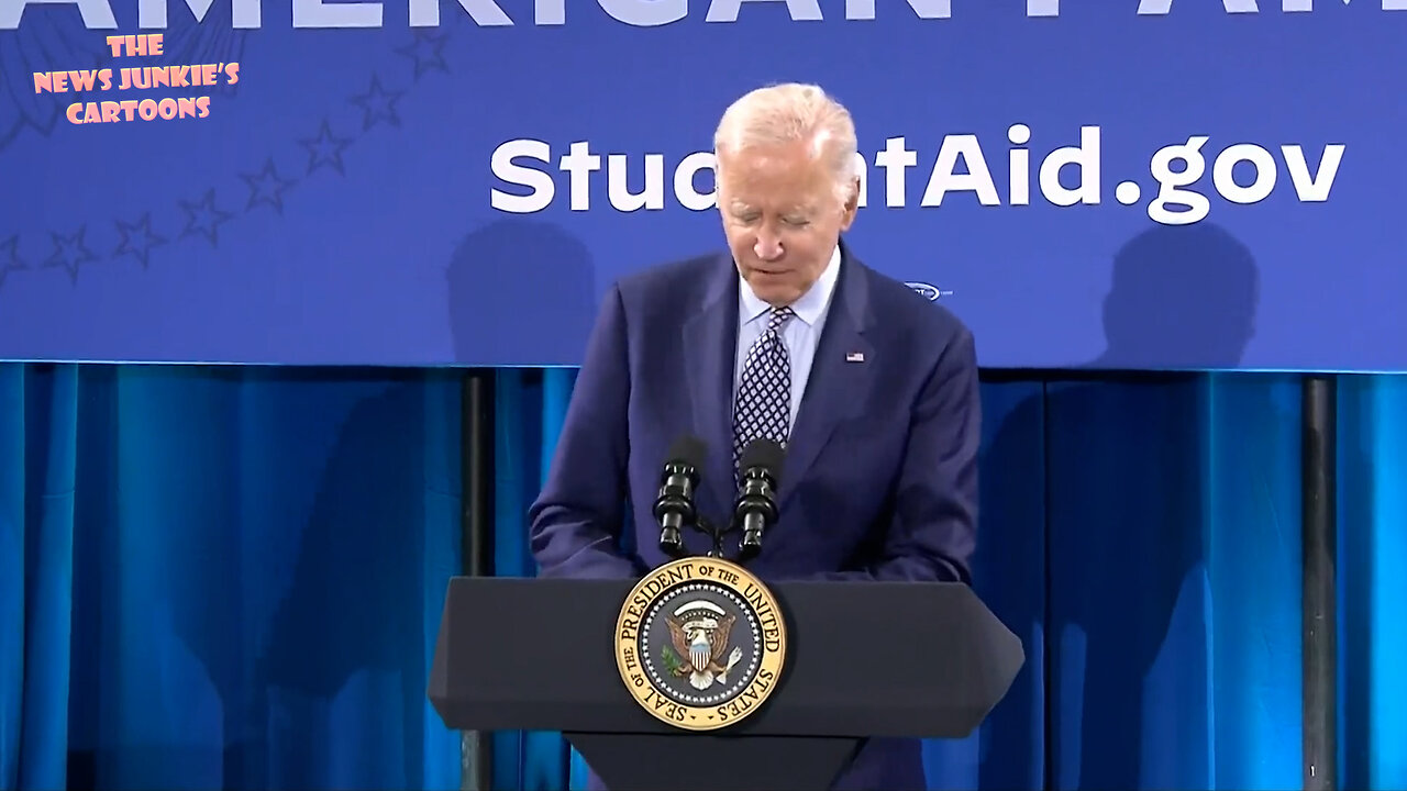 Biden: "My wife is a full time community college professor still. And as a matter of fact, she's teaching today." The audience laughs.