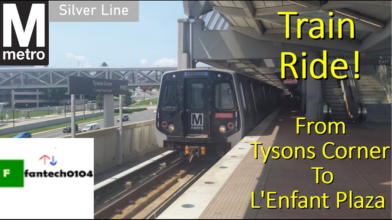Riding a Kawasaki 7000 Series Silver Line train from Tysons Corner to L'Enfant Plaza