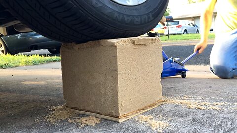 Sand Castle Holds Up A Car! - Mechanically Stabilized Earth