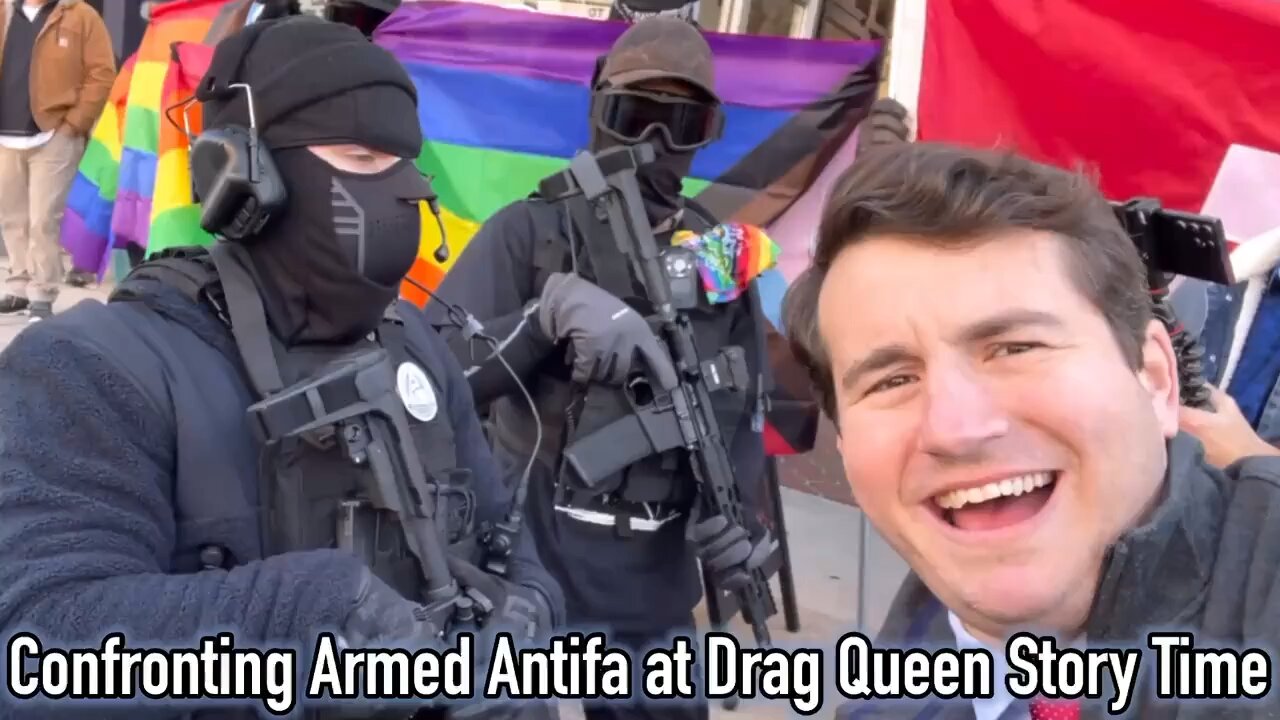 Alex Stein trolling armed Antifa members 🤣😂😅