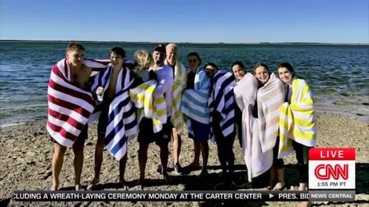 CNN: Biden Participates In 'Polar Bear Plunge' With Family