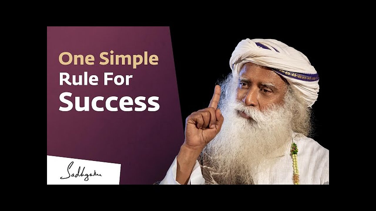 How To Be Really Successful? | One Simple Rule For Success