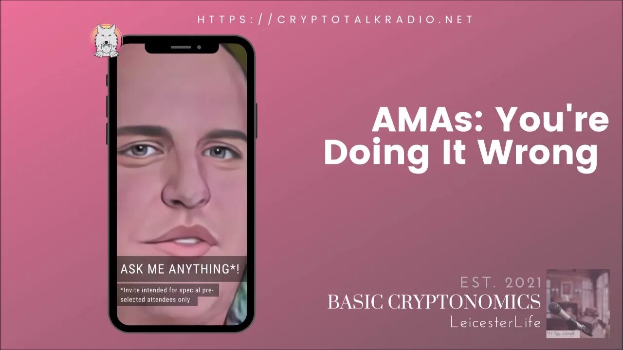 Leicester On Cryptos That Call What They Do "AMAs" Yet Duck Hard Questions Or Just Chat Like Drunks