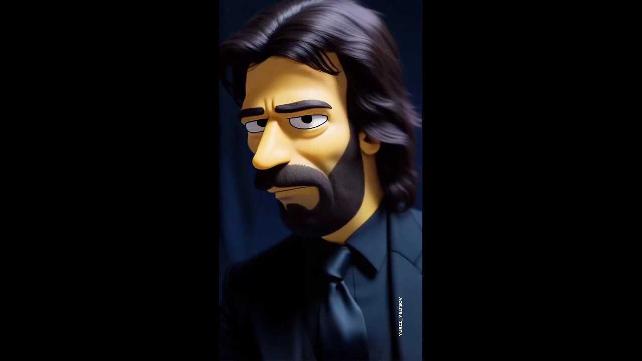 If The Simpsons were filmed in John Wick #movie #cinema #johnwick4 #animatediff #keanureeves