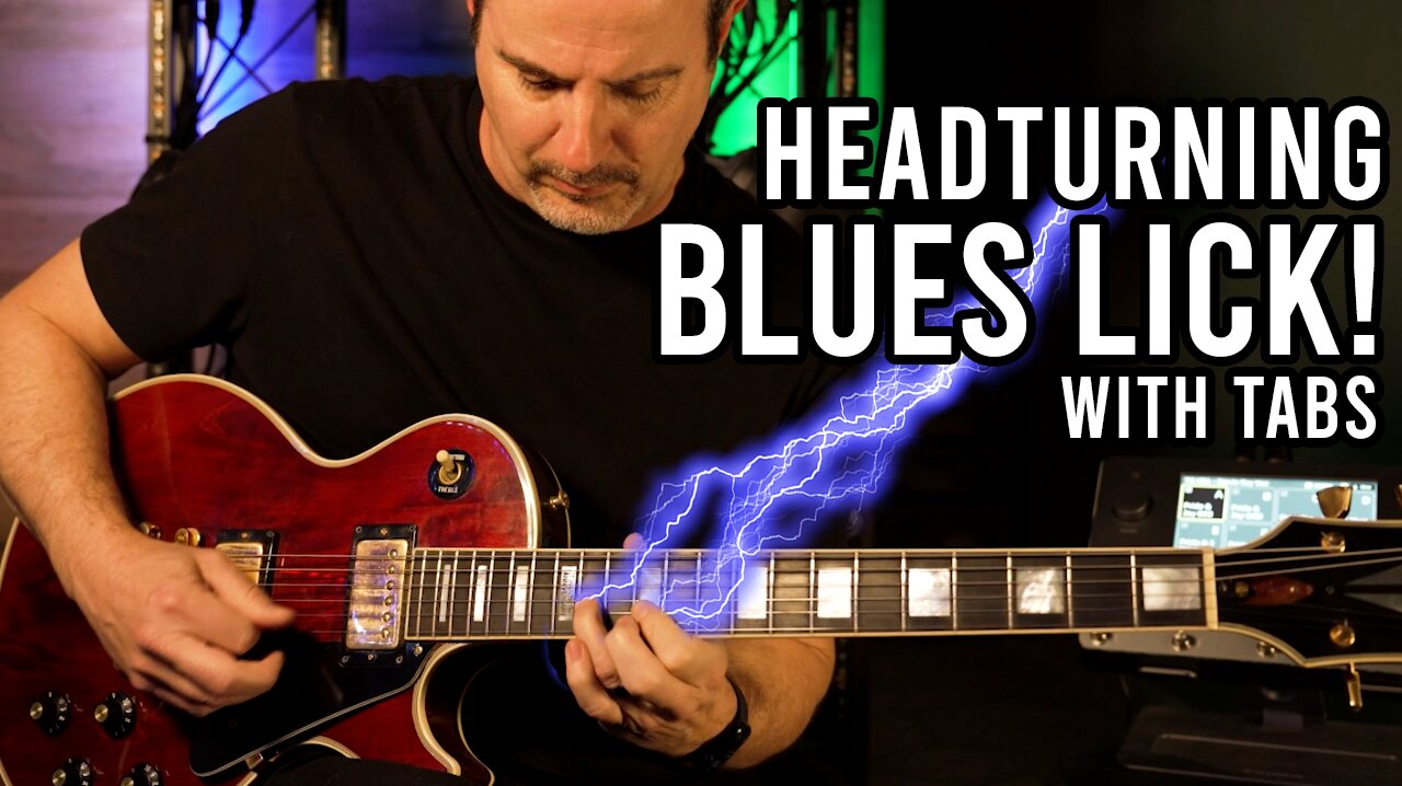 Learn a tasty blues lick! (Blues guitar lesson with tab)