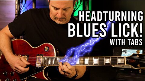 Learn a tasty blues lick! (Blues guitar lesson with tab)