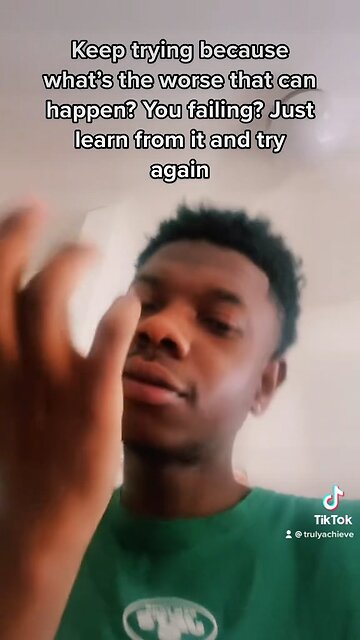 KEEP trying because what’s the worst that can happen? If you fail THEN learn from it and try again 😁