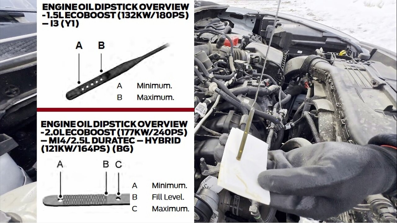 How to Check and Add Engine Oil in FORD ESCAPE 2020, 2021, 2022, 2023, 2024