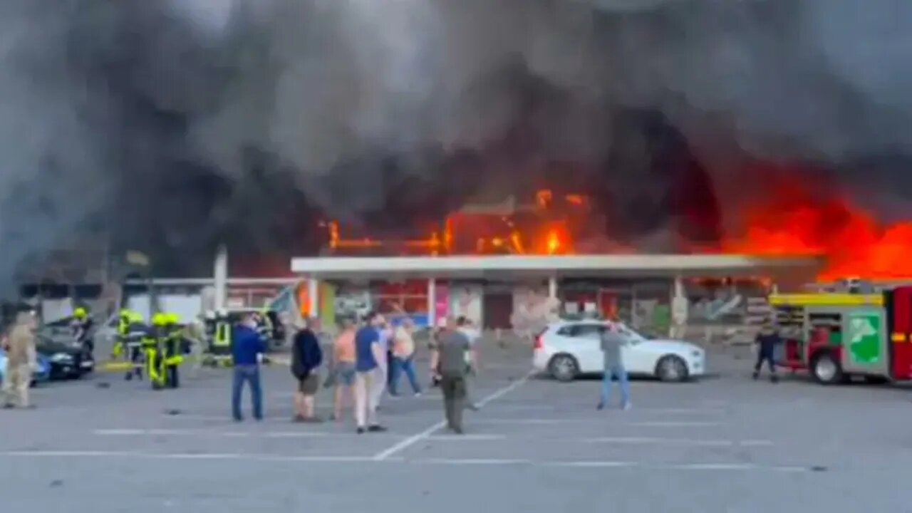 Ukraine Shopping Centre With More Than 1,000 People Inside Hit By Russian Missiles