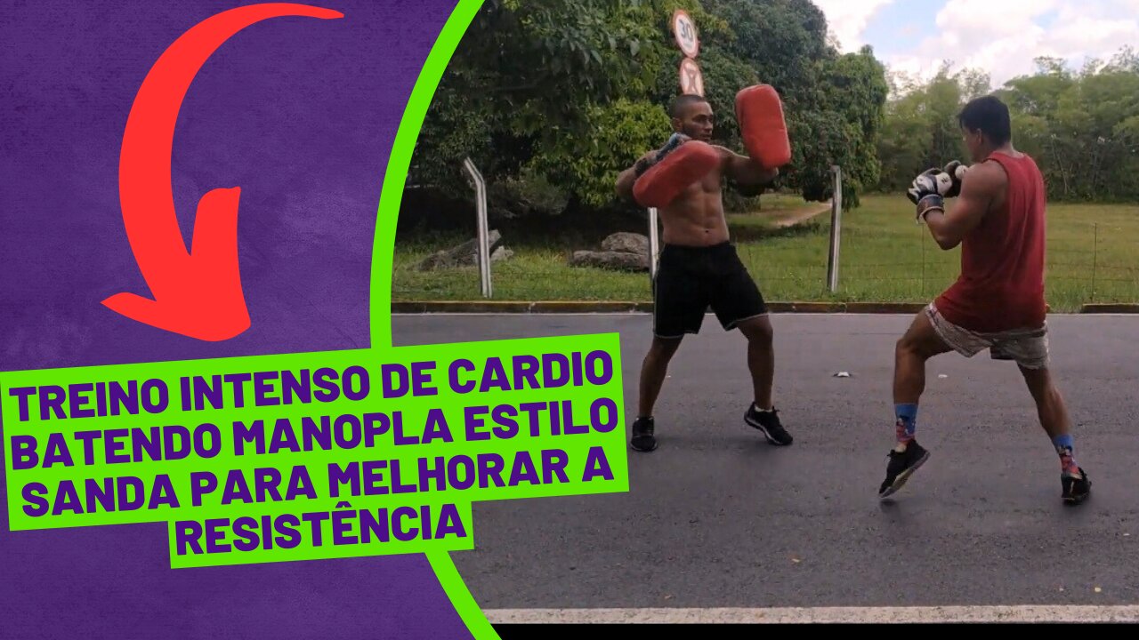 Treino de batida de manopla sanda para melhorar o cardio aumentar sua resistência